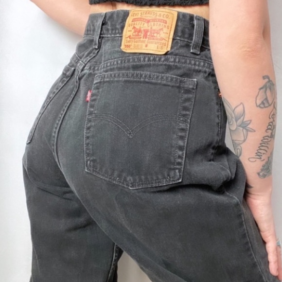 LEVIS 550 RARE VINTAGE BLACK HIGH WAISTED JEANS pending - Picture 4 of 6
